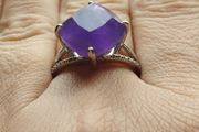 Amethyst ring made of 925 sterling silver