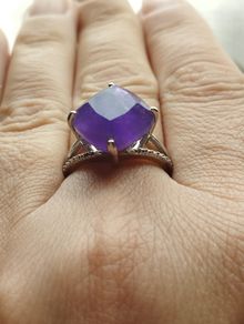 Amethyst ring made of 925 sterling silver