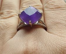 Amethyst ring made of 925 sterling silver