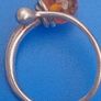 vintage bespoke silver&amber ring Image 2