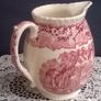 Vintage MASON'S Patent Ironstone China 50 oz Pitcher with Rope Edge in the Red & White VISTA Pattern Image 10