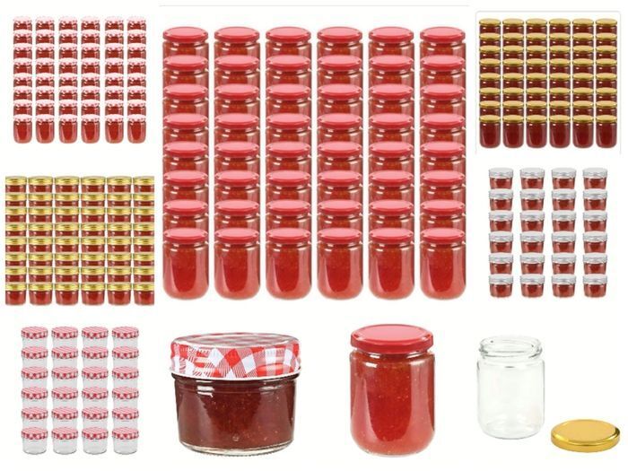 Glass Jam Jars & Lids