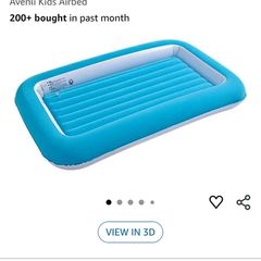 Inflatable kids bed