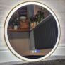 LED Bathroom Mirror Round 60cm Gold Music Fog Free Image 3