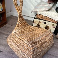 Vintage Woven Rocking Chair by Maria Vinka