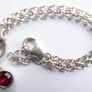 Sterling Silver 925 Floating Birthstone Bracelets | Swarovski Crystal Pendants 4mm length 8,2" - 4,5g Image 10