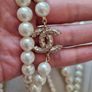 Long Pearl necklace Image 3