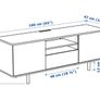 Mostrop Ikea TV stand unit cabinet vtg Pink Rose glass shine unit ps Image 7