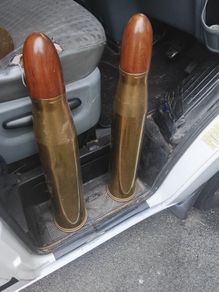 1940s Cannon gun  shells solid brass