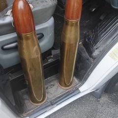 1940s Cannon gun  shells solid brass