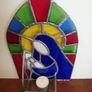 Madonna & Child Stained Glass Candle Holder Image 3