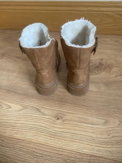 kids Stylish Brown Faux Fur-Lined Boots