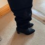 Miss selfridge black suede ruched slouchy boots size 4 Image 7