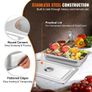 4 Pack Steam Table Pans 20.9 x 12.8 x 3.9 Inch Deep Steam Table Pan Full Size 13L Deep Food Container Stainless Steel Oven Tray Hotel Pans Anti-Jam Steam Table Food Pan Image 3