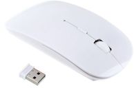 main image for ad Wireless Slim Optical Mouse White For PC LAPTOP