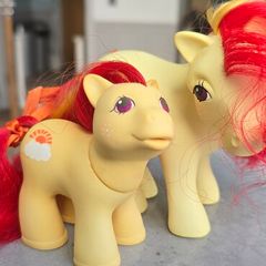 Mammy and Son Custom Sunburst Mountain Boy Ponies using MLP G1 Base My Little Pony