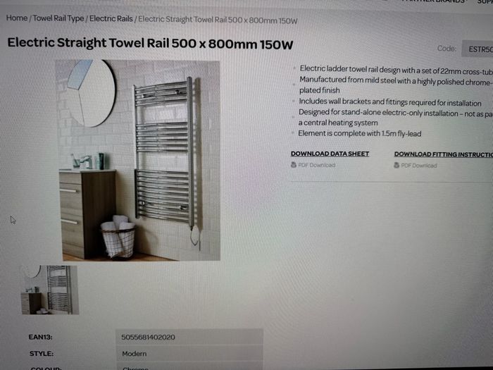 6 Electric Towel Radiators
