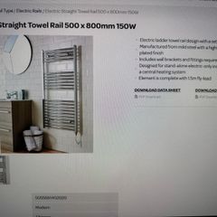 6 Electric Towel Radiators