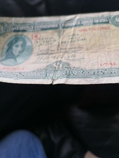 1941 Lady Lavery One Pound Banknote