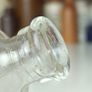 468 - Set of 6 Vintage Clear Glass Cork Screw Top Collectible Decorative Bottles Image 10
