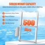 Dock Ladder, Removable 5 Steps, 500 lbs Load Capacity, Aluminum Alloy Pontoon Boat Ladder with 3.1'' Wide Step & Anti-Slip Design Pedal, Image 2