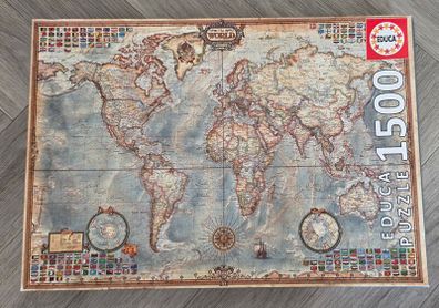 World map Jigsaw 1500