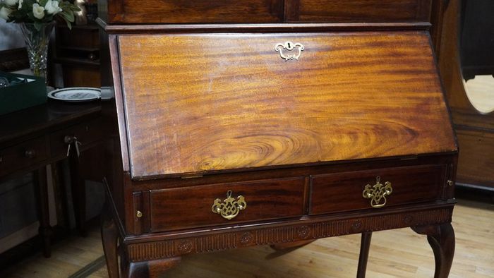 Antique Mahogany Bureau Bookcase