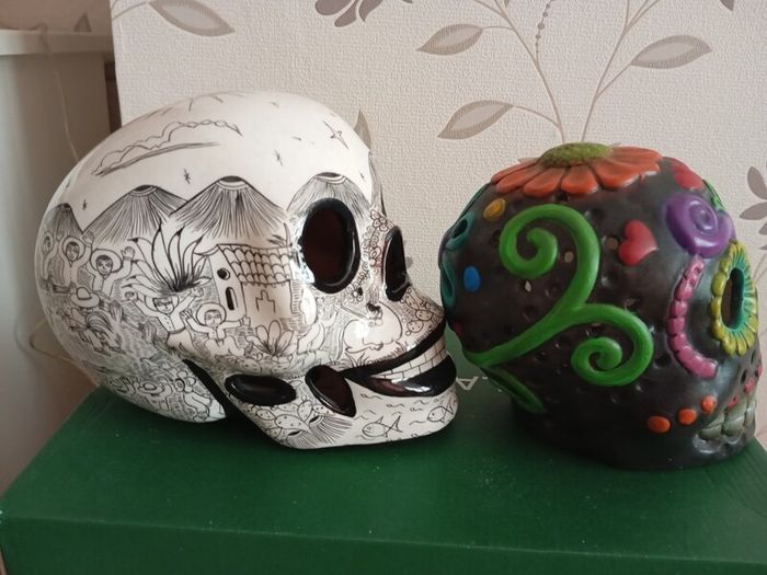 Mexican ceramic skulls