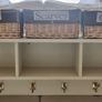 Coat hooks with shelves and baskets Image 4
