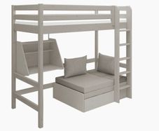 Flexa high bed with desk, sofa and ladder