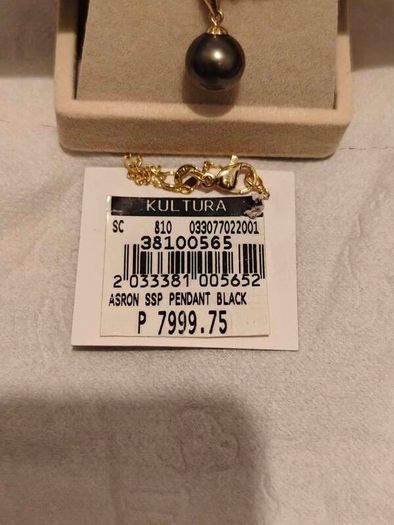 Genuine Black South Sea Pearl Pendant  Boxed with Certificate