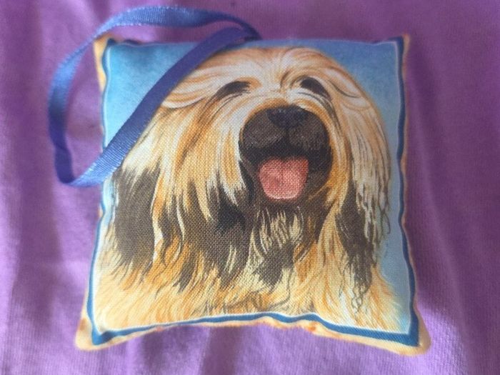 Dog hanging fabric ornament