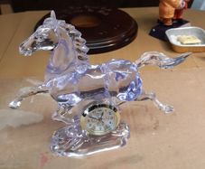 Clock horse figurine