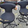 2 office stools in need of re upholstery Image 2