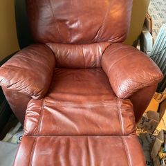 Brown leather Armchair Recliner