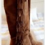 River Island Tan Fringe Boots Image 2