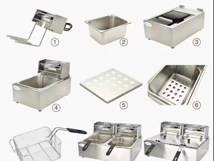 Commercial Deep Fryer 12L Electric Fryer 5000W Twin Basket YB-82 Dual Tank Electric Deep Fryer Countertop Stainless Steel French Fry for Commercial Uses 1 x 12 Ltr 5000