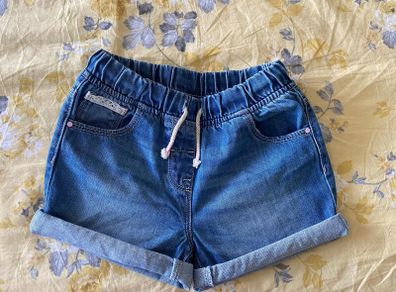 Next Girls Blue Denim Shorts - see 3 pics
