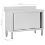 Work Table with Sliding Doors 120x50x(95-97) cm Image 8