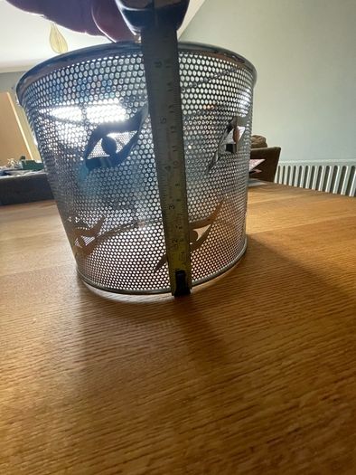 Silver-coloured lampshade