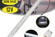 1pcs 12V LED Car Interior Light Bar Bright White Light Tube Switch for RV Camper Boat Van Lorry Truck Caravan