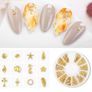 Gold 3D Metal Rivet Nail Art Decoration Image 3