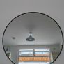 80cm black rimmed round mirror Image 2