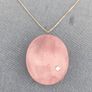 Polished Rose Quartz and Sterling Silver chain set Image 4