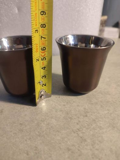 Set of 2 Browne Nespresso Pixie Metal Shot Cup Set