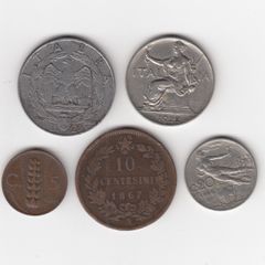 ITALIA, 5 x coins (No: 401)