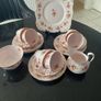 Tuscan  pale pink Mid century stunning 21 piece china tea set Image 7
