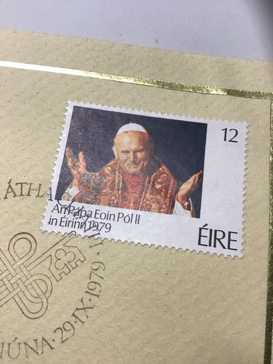 First Day Cover Sept 1979 Pope Paul 2nd visit to Ireland