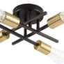 NEW SALE | Sputnik Ceiling Light Fixtures, Modern Black 4-Light Chandelier Ceiling Lights Industrial Semi Flush Mount Ceiling Lamp for Bedroom Living Room and Kitchen Island Image 2