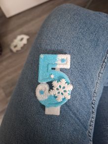 5th birthday Frozen Elsa Candle